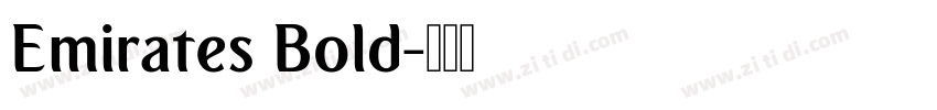 Emirates Bold字体转换